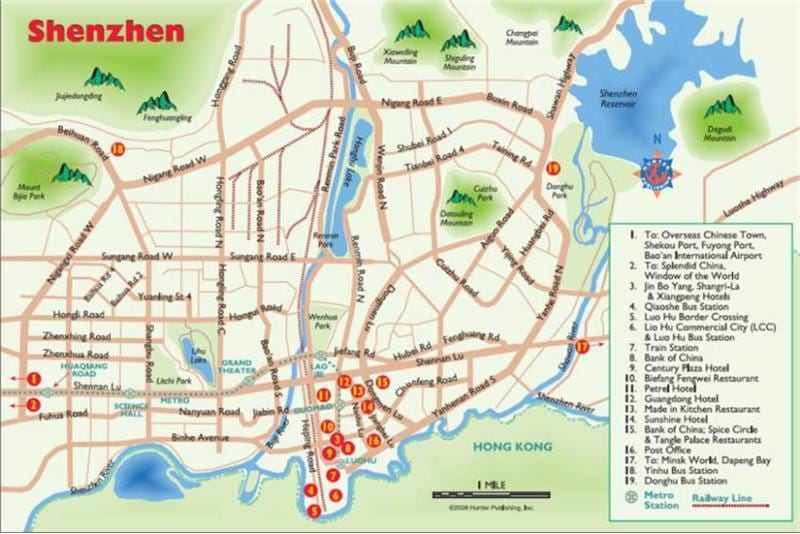 χάρτης της Shenzhen αγορών