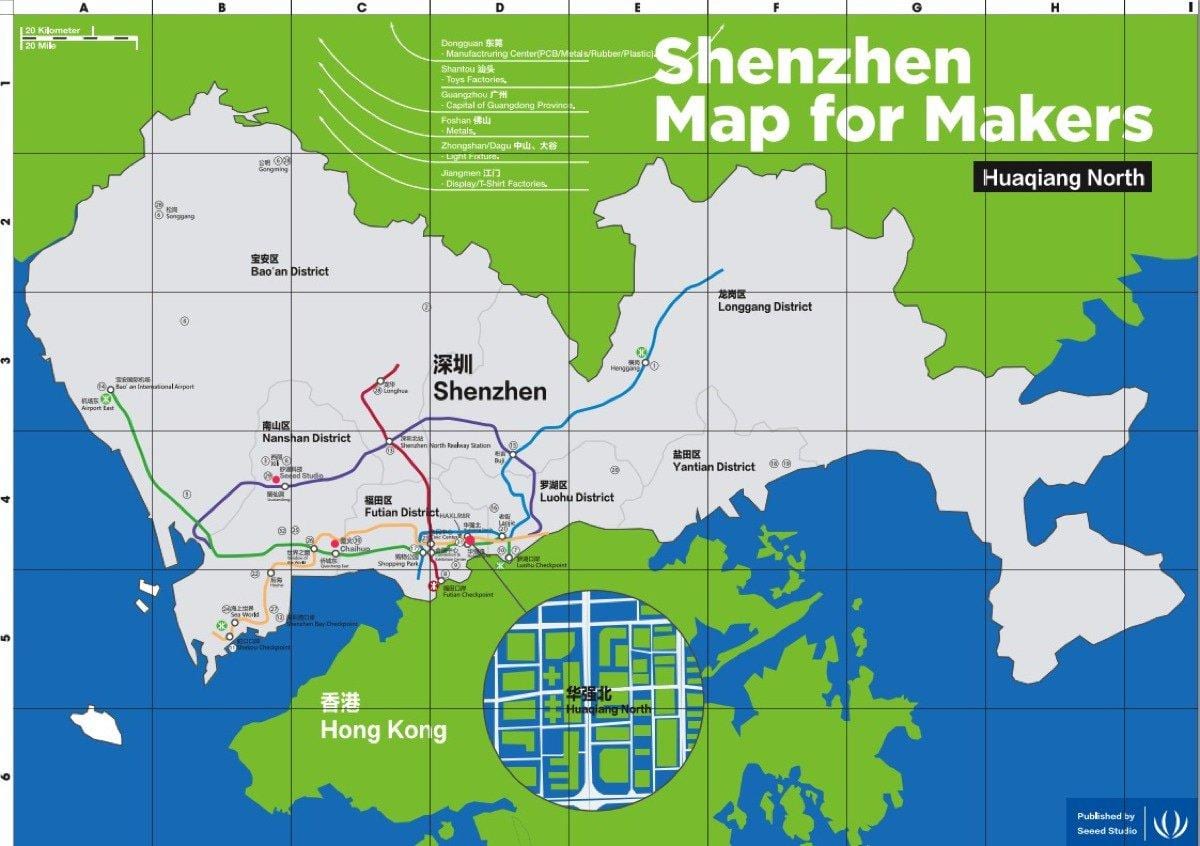 χάρτης της Shenzhen χάρτης για τους κατασκευαστές