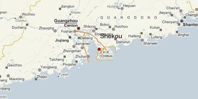 Shekou Κίνα χάρτης