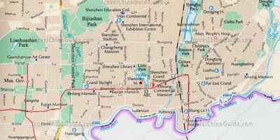 Shenzhen guangdong Κίνα χάρτης