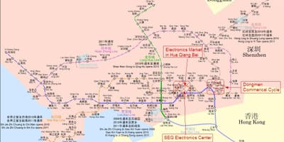 Χάρτης της Shenzhen ηλεκτρονική αγορά