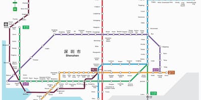 Shenzhen μετρό χάρτη 2016