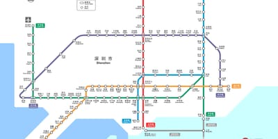 Shenzhen σιδηροδρομικό χάρτη