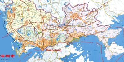Χάρτης της Shenzhen ems Κίνας