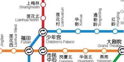 Χάρτης της Shenzhen north station